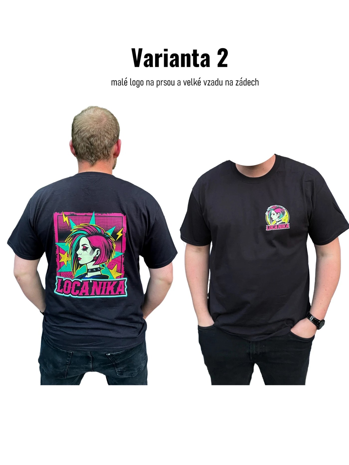 Tričko LocaNika na postavě